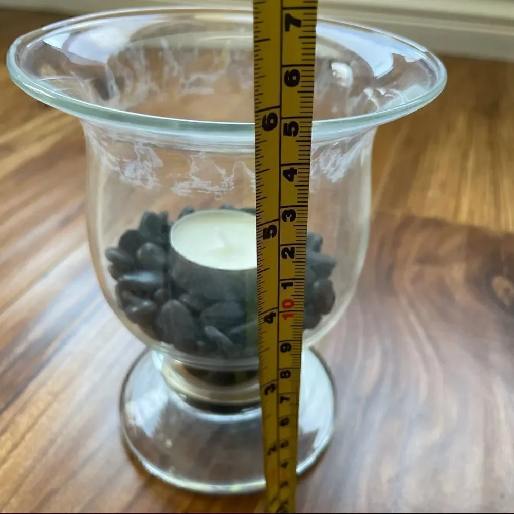 Vintage 90s Glass Candle Holder/ Vase